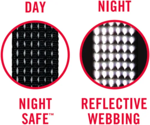 Vista 3 de BUILT Pet Nightsafe - Collar para perro pequeño, rosa y gris
