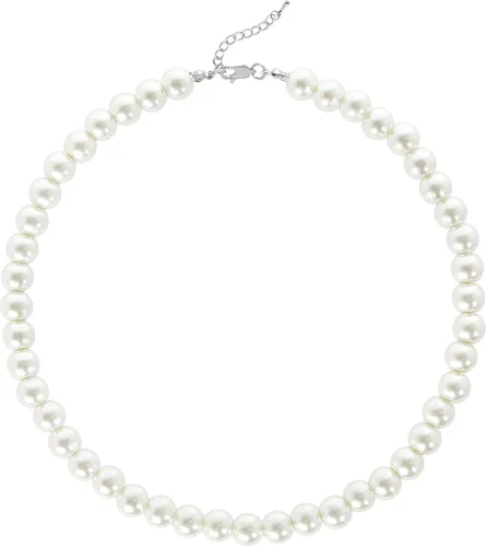 Vista 12 de BABEYOND Collar redondo de perlas de imitación collar de perlas de boda para novias Blanco