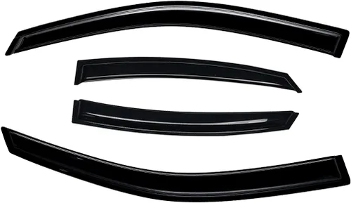 Vista 3 de Lightronic Visera de ventana de ventilación automática de montaje exterior extraduradera, se adapta a Ford Taurus Sedán 1996-2007, protección UV