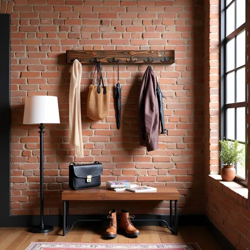 Vista 5 de Alaterre Furniture Pomona - Perchero de entrada – Moderno perchero rústico de 48 pulgadas montado en la pared con 6 ganchos – Madera maciza y ahorro