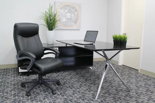 Vista 2 de Boss Office Products Silla ejecutiva de doble capa en negro