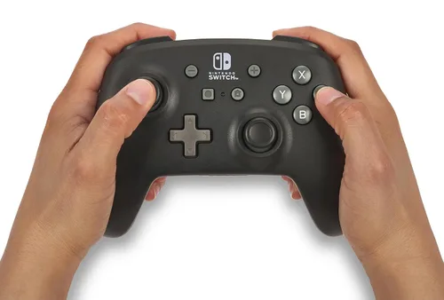 Vista 9 de PowerA Wireless Nintendo Switch Controller - Midnight, AA Battery Powered (Battery Included), Nintendo Switch Pro Controller, Mappable Gaming