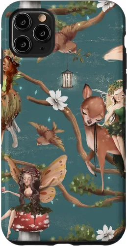 Vista 12 de iPhone 12/12 Pro Woodland Criatures - Carcasa para jardín de hadas