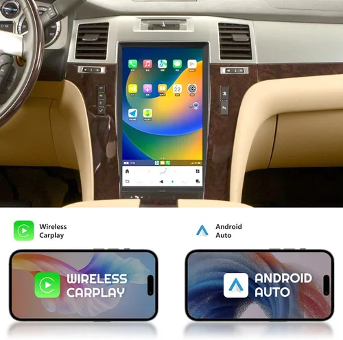 Vista 4 de 13.6 pulgadas Qualcomm Snapdragon Android Car Radio para Cadillac Escalade 2007 2008 2009 2010 2011 2012 2013 2014 Auto estéreo reemplazo