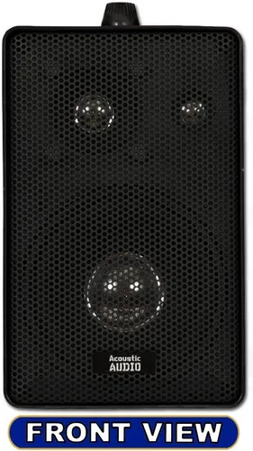 Vista 7 de Acoustic Audio 251B - Altavoces de 3 vías para interiores y exteriores, par negro de 400 vatios