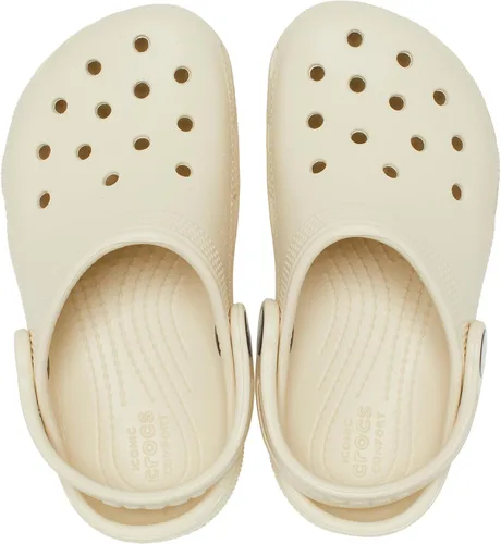 Vista 4 de Crocs Zuecos clásicos para niños, hueso, 9 EE. UU. unisex para niños pequeños