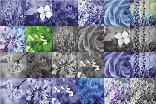 Vista 9 de Ochine 24 hojas para despegar y pegar azulejos en muro, papel tapiz floral para despegar y pegar, calcomanías de flores de mandala, vinilo 3D