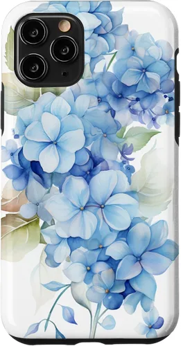 Vista 28 de Funda para iPhone 11 con patrón de acuarela de hortensias