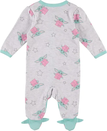 Vista 2 de STAR WARS Baby Yoda Baby Girls Footie Pajamas - Newborn Sleeper - Baby Pajamas One Piece