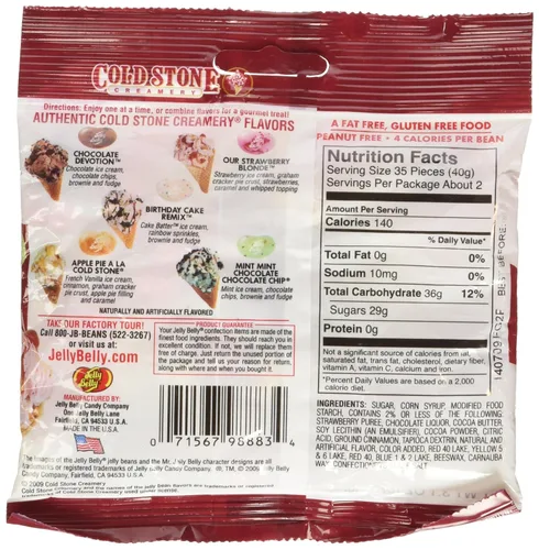 Vista 2 de Jelly Belly 66889 Gomitas, 3.1 onzas Jelly Belly Mezcla de helados Cold Stone