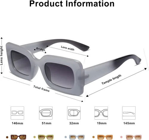 Vista 4 de SOJOS Trendy Sunglasses for Women and Men
