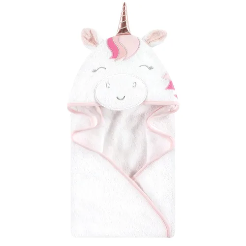 Vista 45 de Hudson Baby Toalla con capucha unisex de algodón con cara de animal para bebé, cocodrilo, talla única