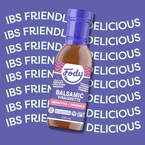 Vista 4 de Aderezo para ensalada balsámico Fody Foods, 8 Oz, sin ajo ni cebolla, certificado bajo en FODMAP, apto para intestino y SII, vegano, no transgénico