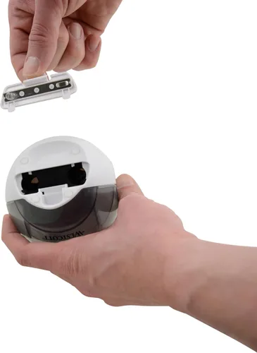 Vista 6 de Westcott iPoint Eclipse - Sacapuntas de batería, tecnología única de dos cuchillas, depósito EZ-View, requiere 4 pilas AA, blanco, para el hogar