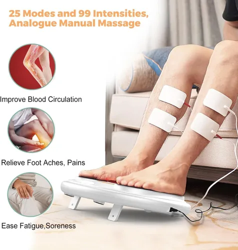 Vista 2 de OSITO Estimulador de circulación de pies, mejora la circulación del pie, masajeador de pies EMS y máquina de terapia corporal, alivia el dolor