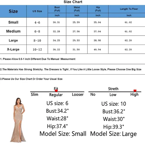 Vista 8 de A ARFAR Vestido de fiesta para mujer, con tirantes esfagetti, vestido de fiesta de lentejuelas, sexy, con cuello en V, formal, vestido largo