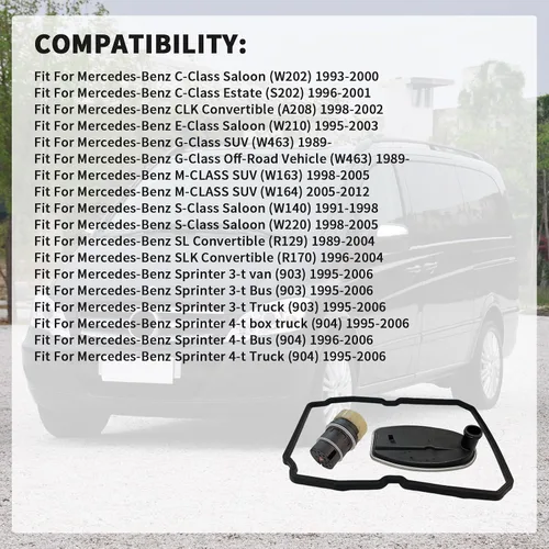 Vista 9 de Filtro de Aceite de Transmisión Automática + Junta del Cárter de Aceite + Adaptador de Tapón Para Mercedes Benz 722.6 Para Chrysler Para Dodge Para