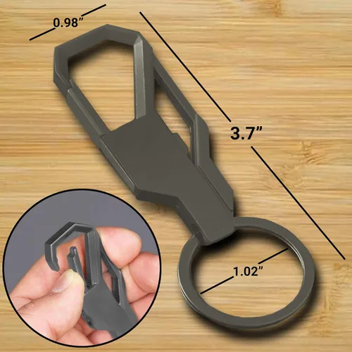 Vista 9 de Taction Llavero resistente Llavero de coche para hombres y mujeres, táctico, mosquetón, incluye 1 llavero grande Tienda