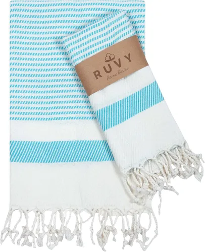 Vista 24 de Ruvy Home Basics - Juego de 2 toallas de mano turcas para baño, 18 x 40 pulgadas, algodón y baño decorativo, toallas de cocina, paños de cocina, té