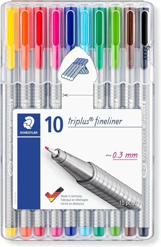 Vista 2 de Set de 10 lápices de colores Staedtler Triplus, varios