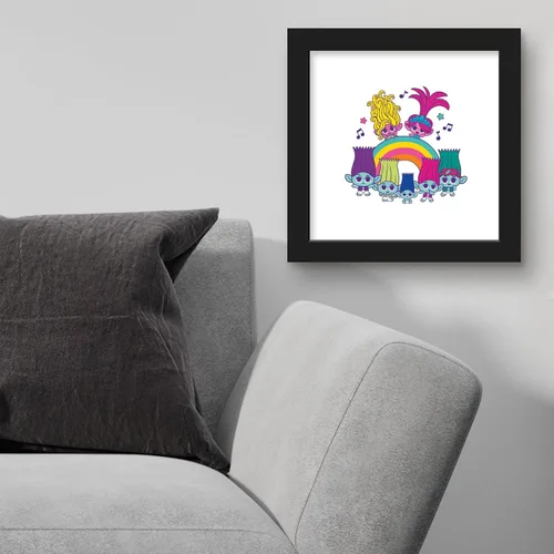 Vista 3 de Trends International Gallery Pops Trolls Band Together - Póster de pared con diseño de arcoíris de Tiny Trolls de 12.00 x 12.00 pulgadas, versión