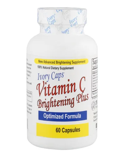Vista 4 de Ivory Caps - Brillo de vitamina C de máxima fuerza con 60 cápsulas