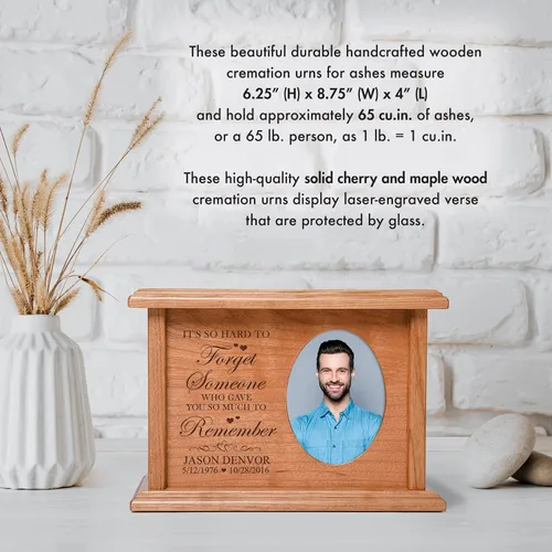 Vista 3 de Lifesong Milestones Urnas funerarias de madera para cenizas para adultos, urnas de cremación de madera masculinas para cenizas de adultos, urnas