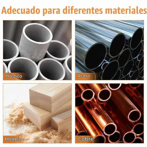 Vista 7 de Herramienta de desbarbado con 10 cuchillas de acero de alta velocidad, herramienta de desbarbado de tubería flexible con cuchillas giratorias, mango