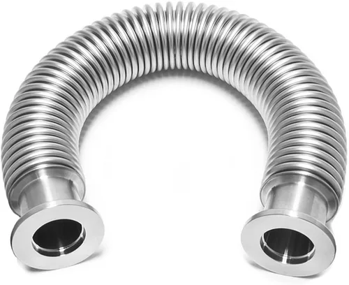 Vista 9 de Manguera de fuelle de metal KF-25, tamaño de brida ISO-KF NW-25, acero inoxidable 304, tubo de fuelle corrugado al vacío (11.811 in/11.81 pulgadas)