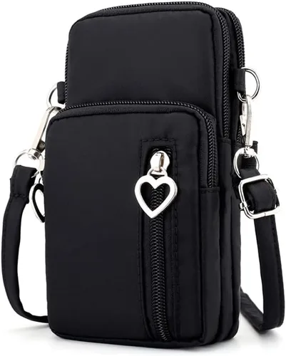 Vista 2 de Pequeña bolsa cruzada para teléfono celular, cartera para iPhone 13, 14, 15 Pro, Galaxy S23, S24, S22, S21, Pixel 8, 7a, 6