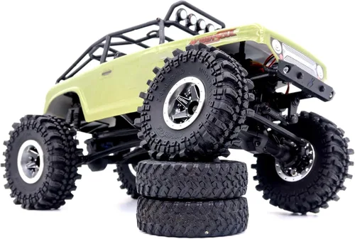 Vista 4 de HOBBYSOUL 1.0 Neumáticos de Oruga 61 * 22.4mm Súper Blandos y Adhesivos para Barro Neumáticos para RC 1/18 TRX4M 1/24 AX24 SCX24 FCX24