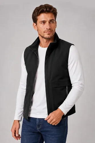 Vista 2 de HISDERN Chaleco de golf ligero impermeable para hombre, tallas S-3XL Negro