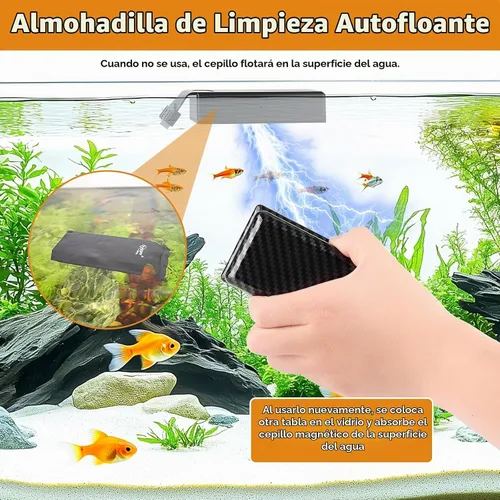 Vista 4 de hygger Limpiador magnético para peceras, limpiador de vidrio para acuario