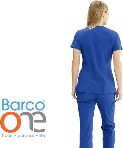 Vista 2 de Barco ONE - Top de 5 bolsillos con cuello en V para mujer, elástico en 4 direcciones