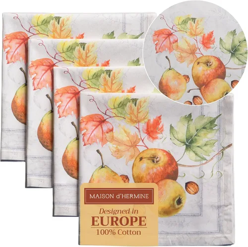 Vista 34 de Maison d' Hermine Juego de 4 servilletas de tela 100% algodón, suaves y duraderas, servilletas cuadradas reutilizables para uso diario, lavables