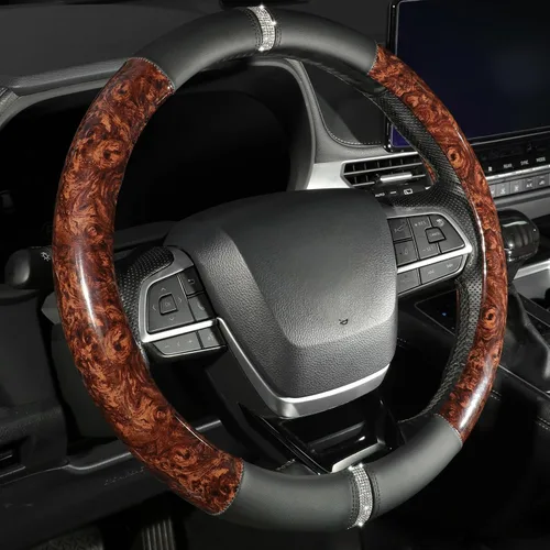 Vista 20 de Fundas para volante de automóvil con estampado de vaca, piel de microfibra transpirable para mujeres y hombres, protector universal de volante