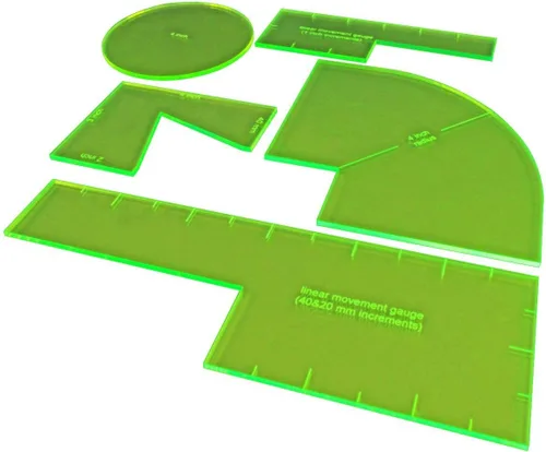 Vista 6 de LITKO Calibre lineal de 1 pulgada compatible con DBA, verde fluorescente