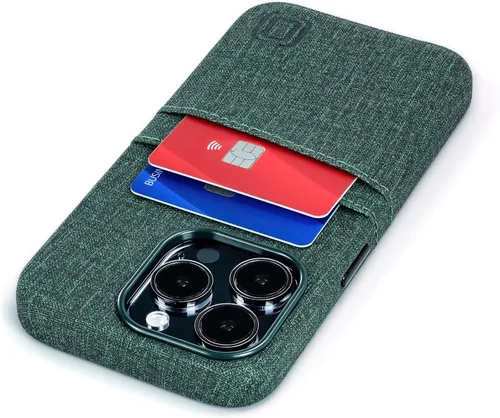 Vista 30 de Dockem Funda para tarjetas para iPhone 15 con placa de metal integrada para montaje magnético y 2 bolsillos para tarjetas: Cartera Luxe M2, piel