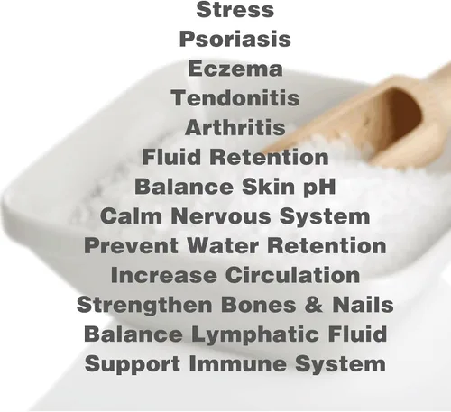 Vista 3 de One With Nature Sal del Mar Muerto 100% Pura para Baño con Eucalipto, Paquete de 6 de 2.5 oz. La Sal del Mar Muerto es rica en 21 Minerales