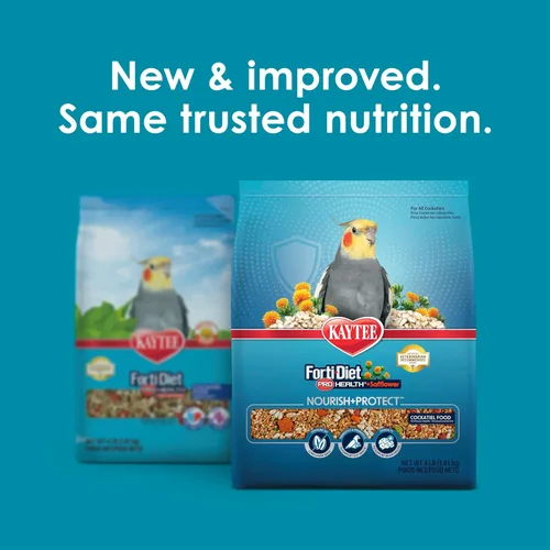 Vista 2 de Kaytee Forti-Diet Pro Salud+Nourish+Protect alimento para periquitos, apoya la cría y la muda, nutrición respaldada por la ciencia, salud digestiva