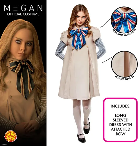 Vista 2 de Rubie's Women's M3gan Costume Dress, As Shown