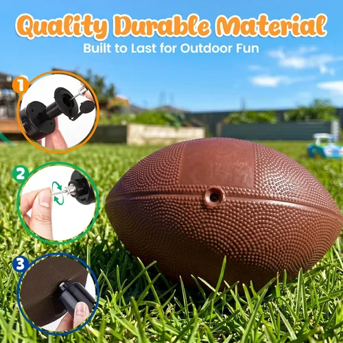 Vista 3 de Shindel 6 piezas mini balones de fútbol inflables, balones de fútbol impermeables de 6.3 pulgadas, juguetes para niños perfectos para juegos al aire