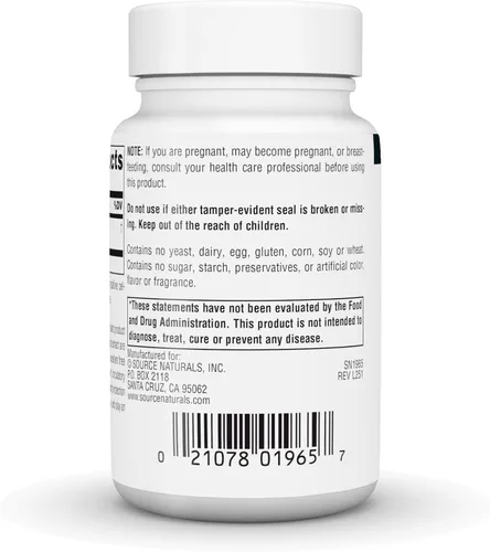 Vista 4 de Source Naturals Extracto de semilla de uva, Proanthodyn 100 mg Protección antioxidante y apoya el envejecimiento saludable del cerebro - 60 cápsulas