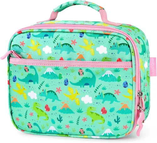 Vista 13 de Lonchera infantil para niñas pequeñas, bolsa de almuerzo aislada y reutilizable para la escuela, cola de sirena