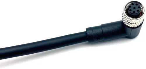 Vista 2 de Cable conector hembra único M8 de 8 pines, un código de alambre de moldeo en ángulo recto Sensor de aviación hembra Cable eléctrico de PVC Cable