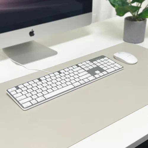 Vista 7 de Macally Teclado USB ultradelgado con cable con teclado numérico para Apple Mac Pro, MacBook Pro/Air, iMac, Mac Mini, computadoras portátiles