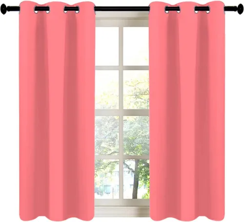 Vista 102 de LA PALMA Cortinas opacas con aislamiento térmico y ojales, para sala de estar, dormitorio, paquete de 2 paneles