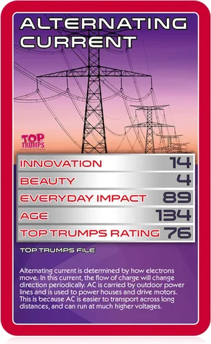 Vista 5 de Top Trumps Juego de cartas Electricidad y magnetismo - Juegos familiares para niños y adultos - Juegos de aprendizaje - Juegos de cartas para niños