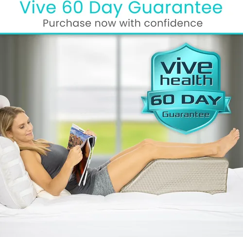 Vista 9 de Xtra-Comfort Almohada de elevación de piernas para dormir, hinchazón, poscirugía – Almohada de espuma viscoelástica – Cojín de apoyo para embarazo