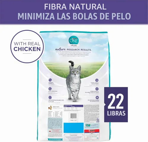 Vista 8 de Purina ONE Alimento natural para gatos para control de bolas de pelo, fórmula +PLUS Hairball - Bolsa de 22 libras